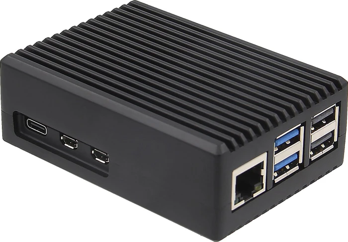 Inter-Tech ODS-739 Pi5 Case für Raspberry Pi 5, schwarz