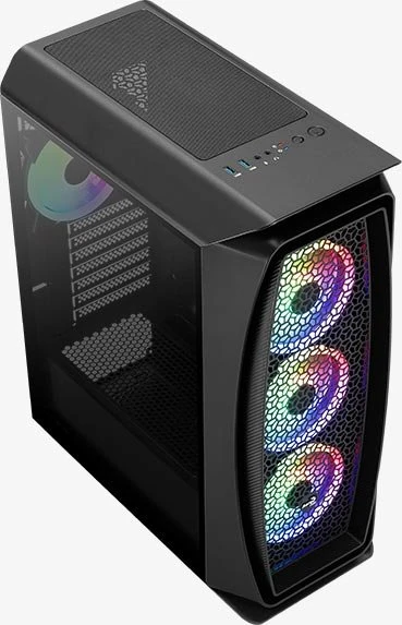 AeroCool Aero One Duo, schwarz, Glasfenster