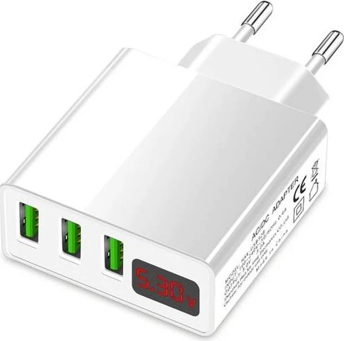 Eaxus Ladegerät 3x USB-A 15W weiß