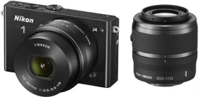 Nikon 1 J4 schwarz mit Objektiv 1 NIKKOR 10-30mm 3.5-5.6 PD-Zoom VR und 1 NIKKOR 30-110mm 3.8-5.6 VR
