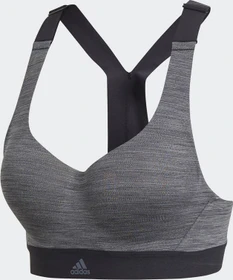 adidas Stronger For It Racer-Back Heather Sport-BH dark grey heather/black (Damen)