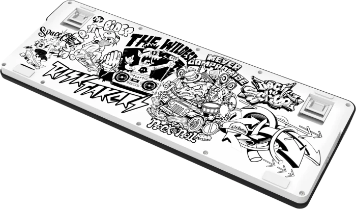 Redragon Artemis K719 Pro Wireless, Graffiti Edition, LEDs RGB, Hi-Fi Custom, USB/Bluetooth, US