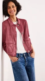 Street One Velours mit Knopfleiste Jacke dark clouded blush (Damen)