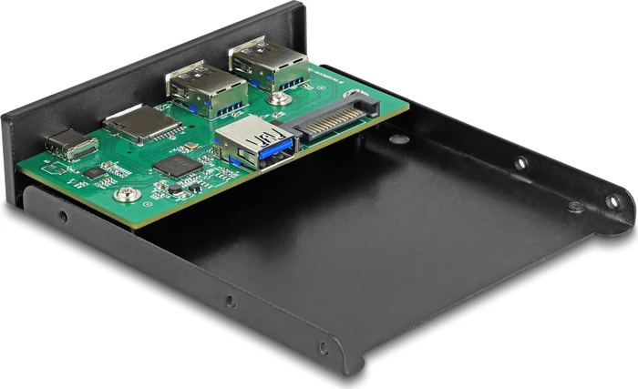 DeLOCK 3.5" USB Frontpanel, 1x USB-C 3.0, 2x USB-A 3.0, Cardreader, USB-A 3.0 [Buchse]