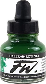 Daler Rowney FW Acrylic Ink sap green, 29.5ml