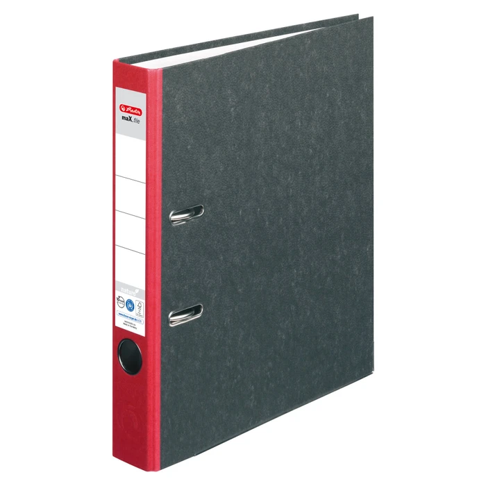 Herlitz maX.file nature Ordner 2-Ring, 50mm, A4, rot