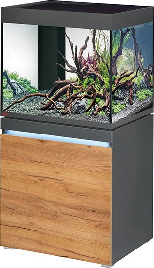 EHEIM incpiria 230 Aquarium-Set mit Unterschrank, graphit/natur, 230l