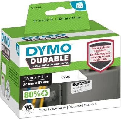Dymo Hochleistungsetiketten LabelWriter, 57x32mm, weiß, 2er-Pack (800 Etiketten)