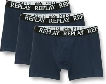 Replay Basic 3er Boxer Briefs blue marine (Herren)
