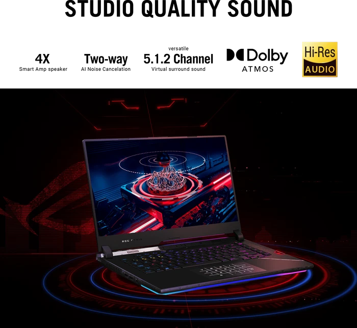 ASUS ROG Strix Scar 15 G533ZW-LN017W, Off Black, Core i9-12900H, 32GB RAM, 1TB SSD, GeForce RTX 3070 Ti, DE