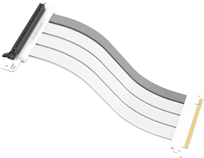 Cooler Master Riser Cable, gewinkelt, PCIe 4.0, 300mm, weiß