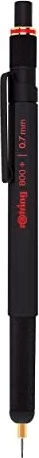 rOtring 800+ Feinminen Druckbleistift HB 0.7mm graphit, schwarz, Radierer