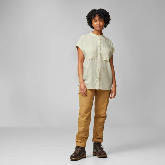 Fjällräven Övik Hemp Hemd kurzarm chalk white (Damen)