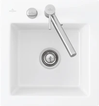 Villeroy & Boch Subway 45 XS flat flächenbündig Becken mittig mit Ablauffernbedienung weiß alpin