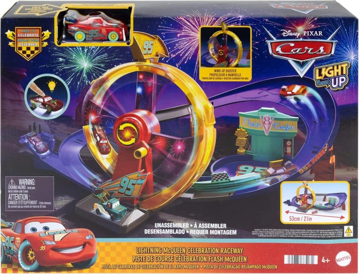Mattel Cars Lightning McQueen Celebration Rennstrecke