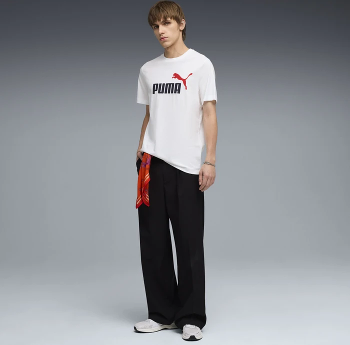 Puma Essentials 2 Colour No. 1 Logo T-Shirt kurzarm puma white/red (Herren)