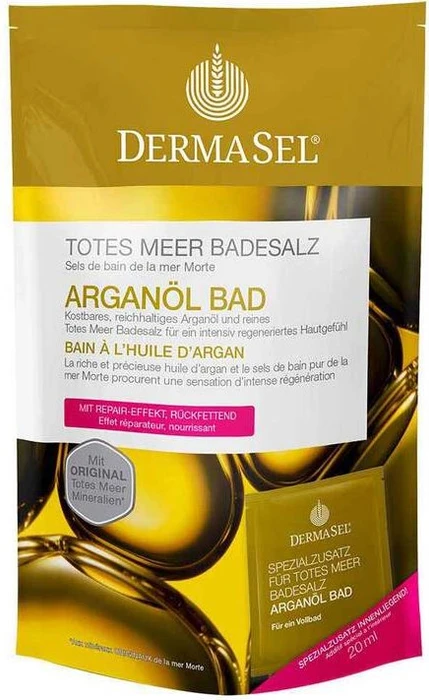 Dermasel Totes Meer Arganöl Bad Badesalz + Spezialzusatz, 400g