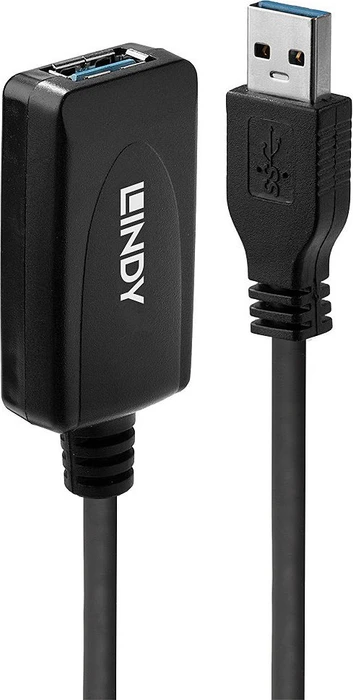 Lindy USB 3.0 aktives Verlängerungskabel, USB-A [Stecker] auf USB-A [Buchse], 5m