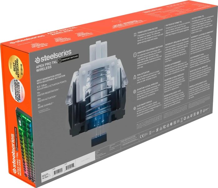 SteelSeries Apex Pro TKL Wireless 2023, OmniPoint 2.0, USB/Bluetooth, US