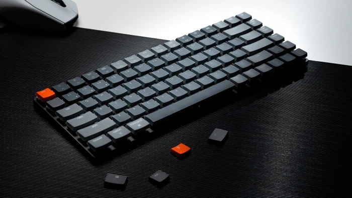 Keychron K3 V2, 75% TKL, LEDs RGB, hot-swap, schwarz/grau, Keychron LOW PROFILE Optical BLUE, USB/Bluetooth, DE