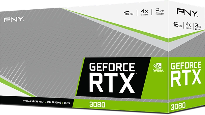 PNY GeForce RTX 3080 Uprising Triple Fan LHR, 12GB GDDR6X, HDMI, 3x DP