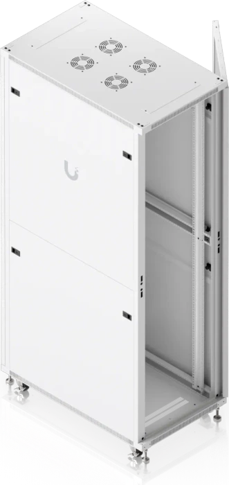 Ubiquiti 42U Rack Cabinet, 19" Rackschrank 42HE, mit Rollen, Glastür, weiß, 1000mm tief