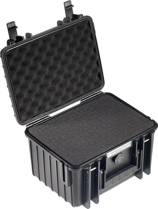 B&W International Outdoor Case Typ 2000 Koffer schwarz mit Schaumstoffeinsatz