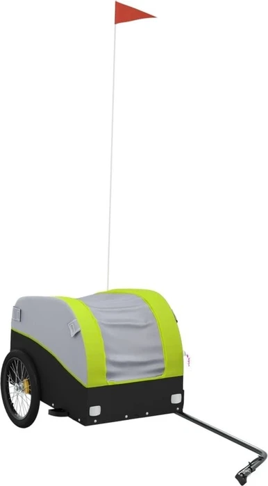 vidaXL Transport 123x52cm Fahrradanhänger schwarz/grün