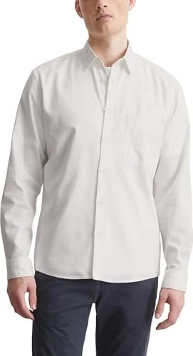 Marc O'Polo Regular Bio-Baumwolle Lyocell Mix Hemd langarm egg white (Herren)