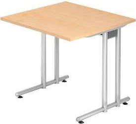 Hammerbacher Ergonomic N-Serie NS08/3 Schreibtisch 80x80cm Ahorn/silber