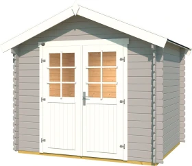 Weka 209 250x250cm Gerätehaus hellgrau