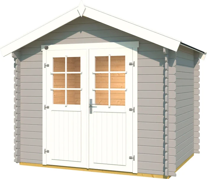Weka 209 250x250cm Gerätehaus hellgrau