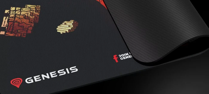 Genesis Ancient Stone of Genesis Gaming Mousepad, 250x210mm, Motiv schwarz/rot