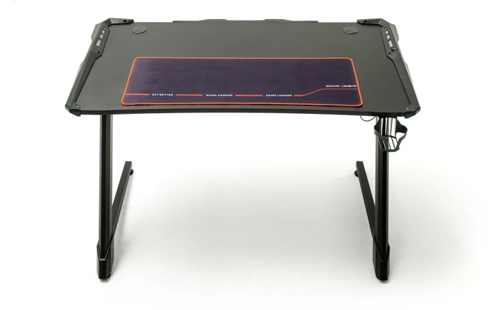 DXRacer Gaming Desk MASTER LED Schreibtisch 119x64cm schwarz/schwarz