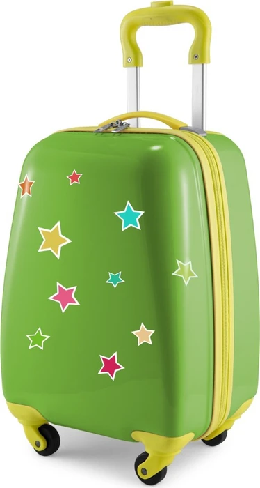 Hauptstadtkoffer For Kids Spinner 24l apfelgrün/Sterne