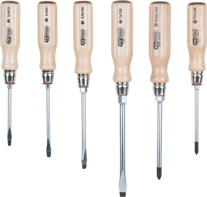 KS Tools ERGOTORQUE WOOD Schraubendrehersatz, 6-tlg.