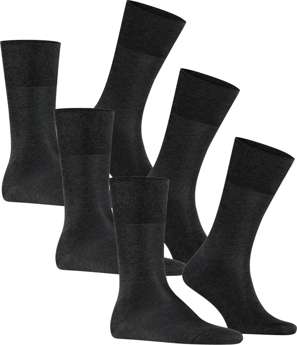 Falke Tiago Socken anthracite mel., 3 Paare (Herren)