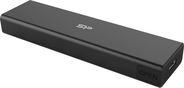 Silicon Power PD60 M.2 NVMe SSD-Case, schwarz, USB-C 3.1