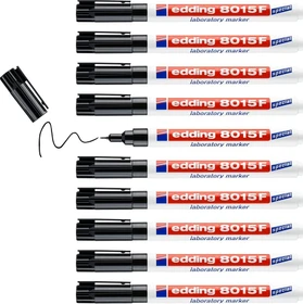 edding 8015 F Labormarker schwarz, 10er-Pack