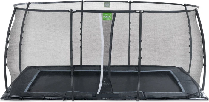 Exit Toys Dynamic mit Sicherheitsnetz 275x458cm Bodentrampolin schwarz