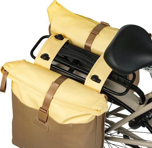 Basil Vive Doppeltasche MIK Gepäcktasche sand/yellow
