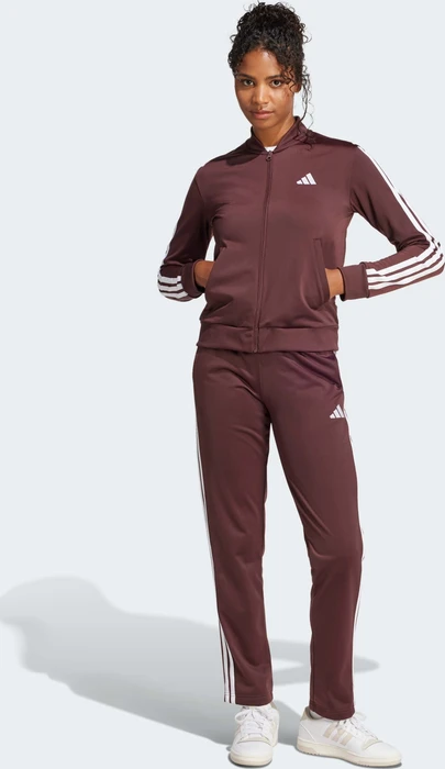 adidas Essentials 3-Streifen Trainingsanzug aurora ruby/brown (Damen)