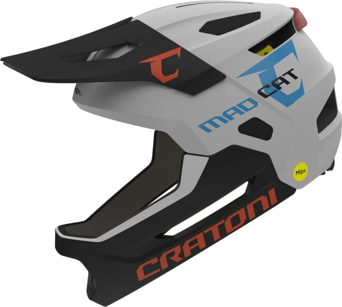 Cratoni Madcat MIPS Fullface-Kinderhelm lime/black matt