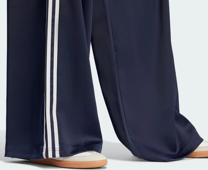 adidas Adicolor Satin Wide Leg Trainingshose lang night indigo (Damen)