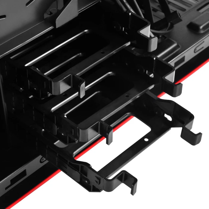 SilverStone Redline Series RL07, schwarz, Glasfenster