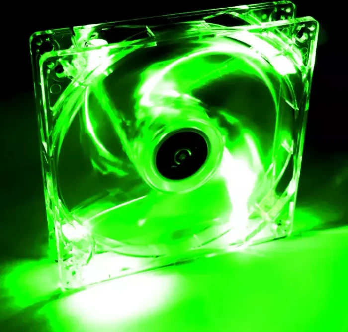 Akyga LED-Lüfter transparent/grün, 120mm