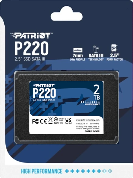 Patriot P220 2TB, 2.5" / SATA 6Gb/s
