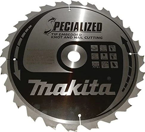 Makita Specialized Kreissägeblatt 24Z, 355x3x30mm, 1 Stück