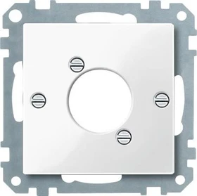 Merten System M Zentralplatte für Audio-Steckverbinder XLR, polarweiß glänzend