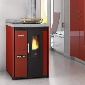 Blaze Nina Pellet-Kaminofen rot